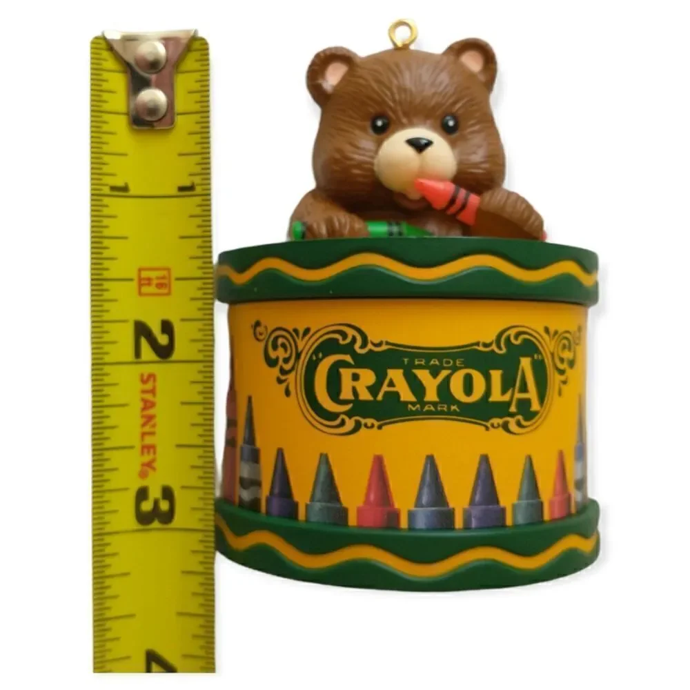 Crayola Ornament Christmas Teddy Bear Crayons Binney Smith Teacher Gift Vtg 1992